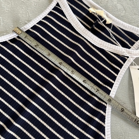 NWT See You Monday Racerback Knit Midi Dress Navy‎ White Size M - Picture 8 of 11